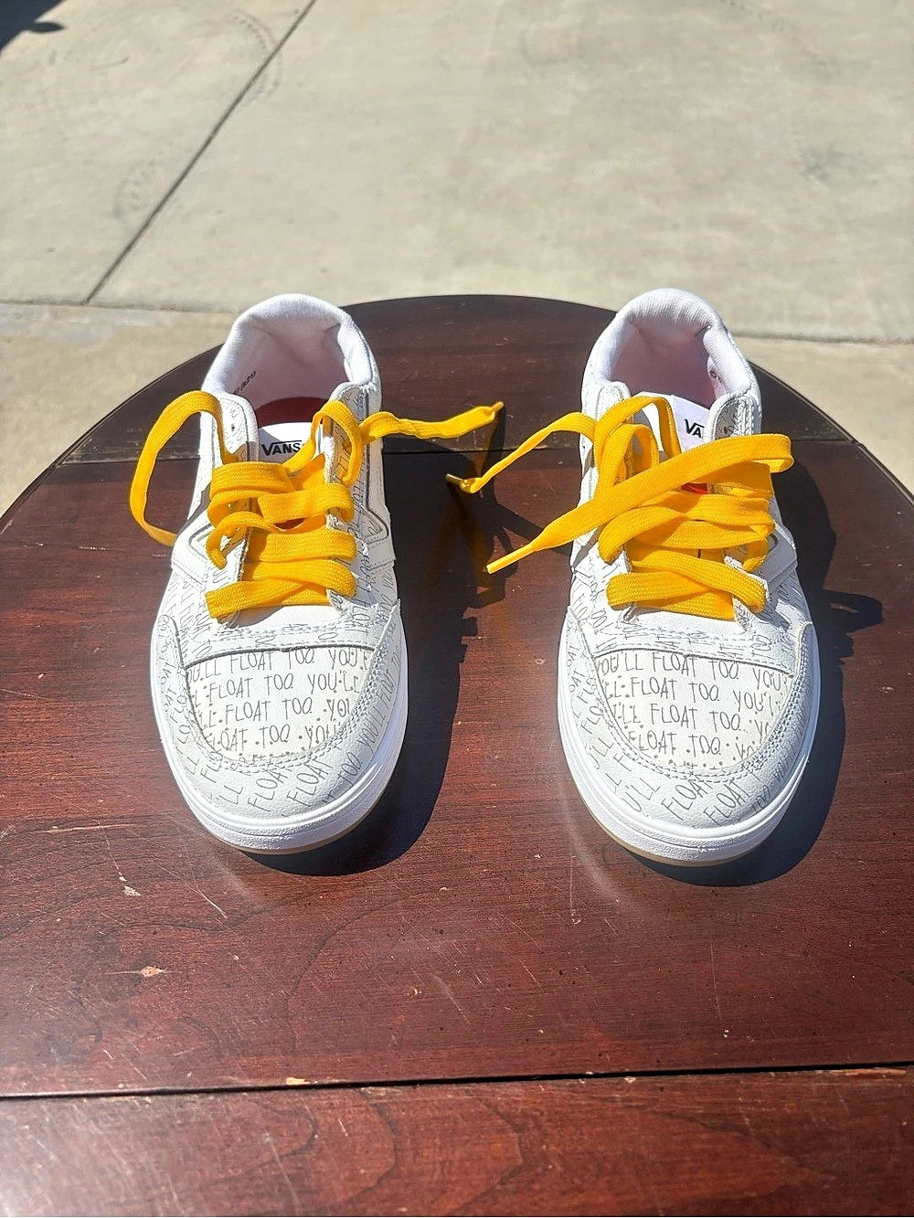 Vans x IT “You’ll Float Too” House Of Terror Sneakers White & Yellow US 9